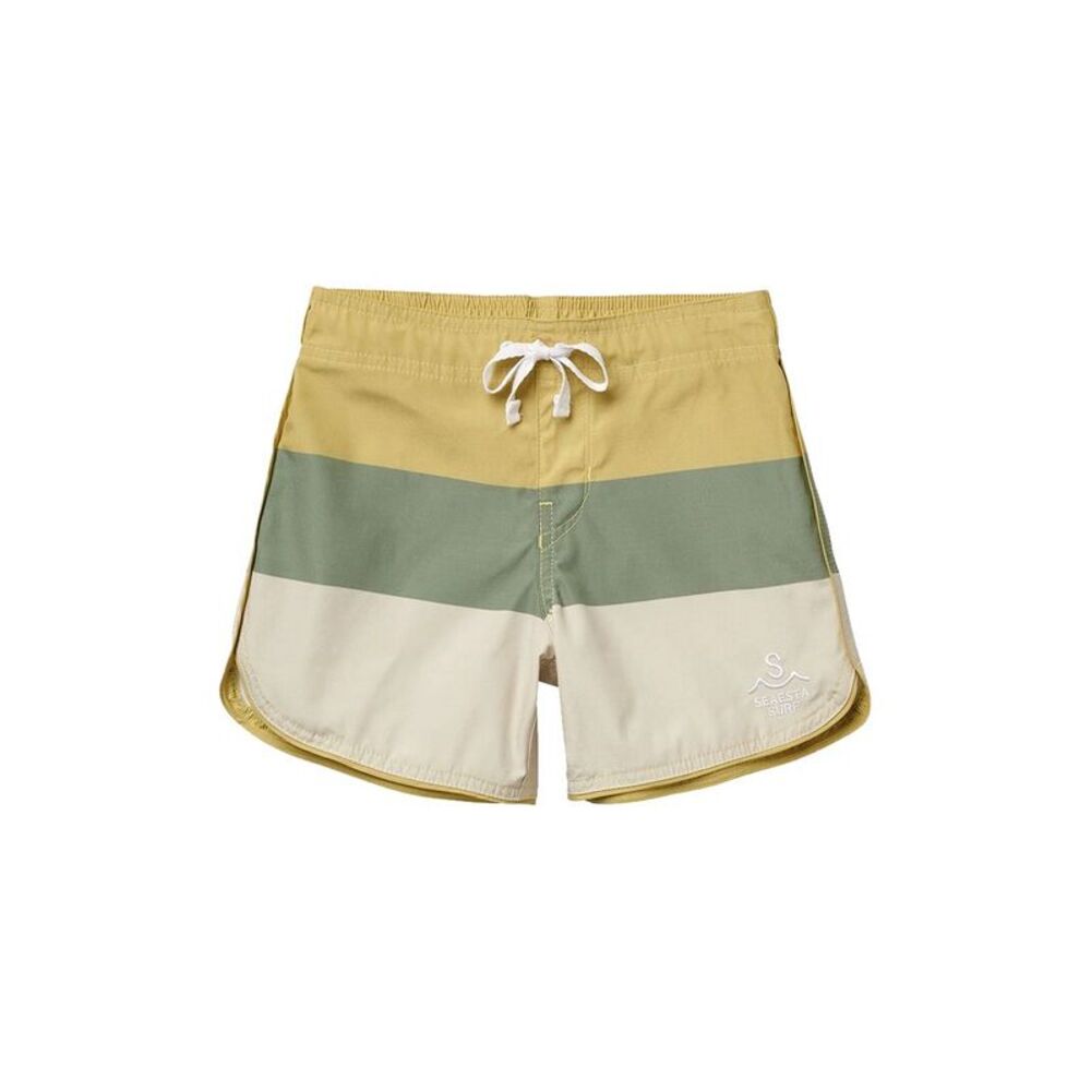 Seaesta Surf Boys  Seaesta Scallop Retro Flare Boardshorts, Green